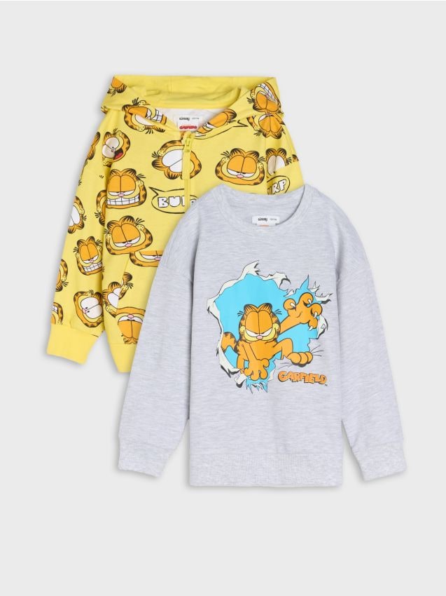 Sinsay - Bluzy 2 pack Garfield - wielobarwny