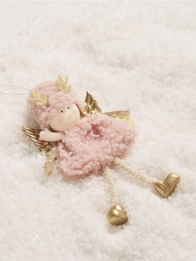 Sinsay - Vianočná dekorácia v tvare anjelika - pastelová ružová
