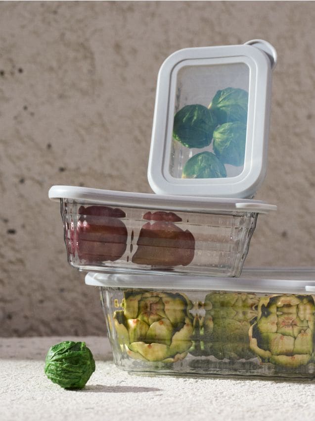 Sinsay - Recipiente pentru alimente cu capac 3 pack - gri deschis