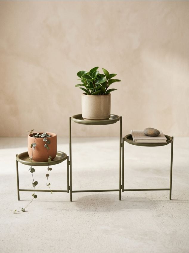 Sinsay - Suport reglabil pentru flori din fier, cu trei niveluri - bej