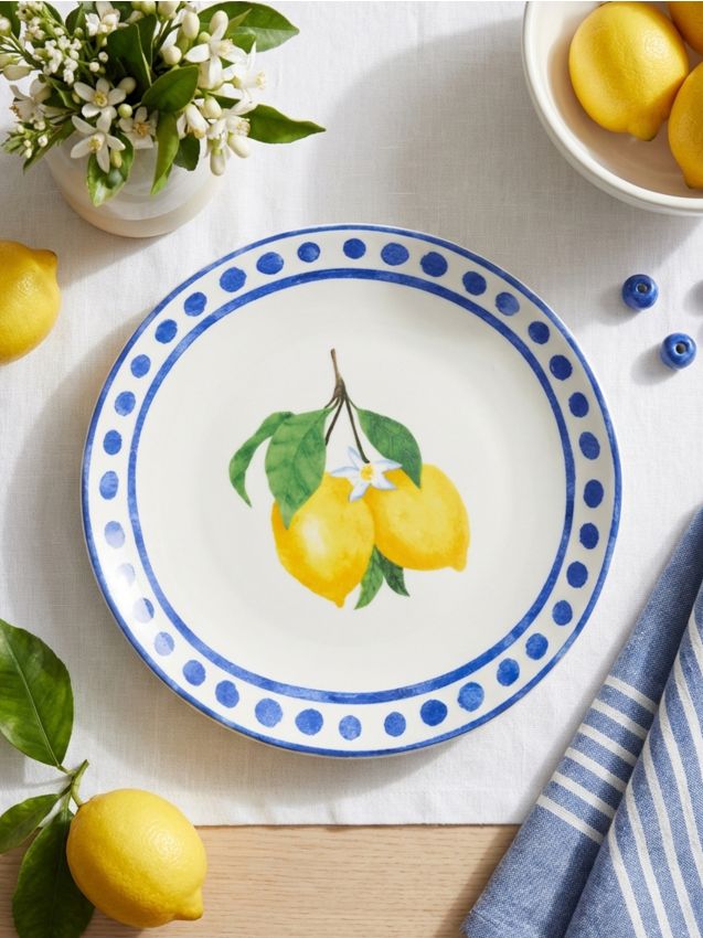 Sinsay - Farfurie ceramică cu imprimeu - galben