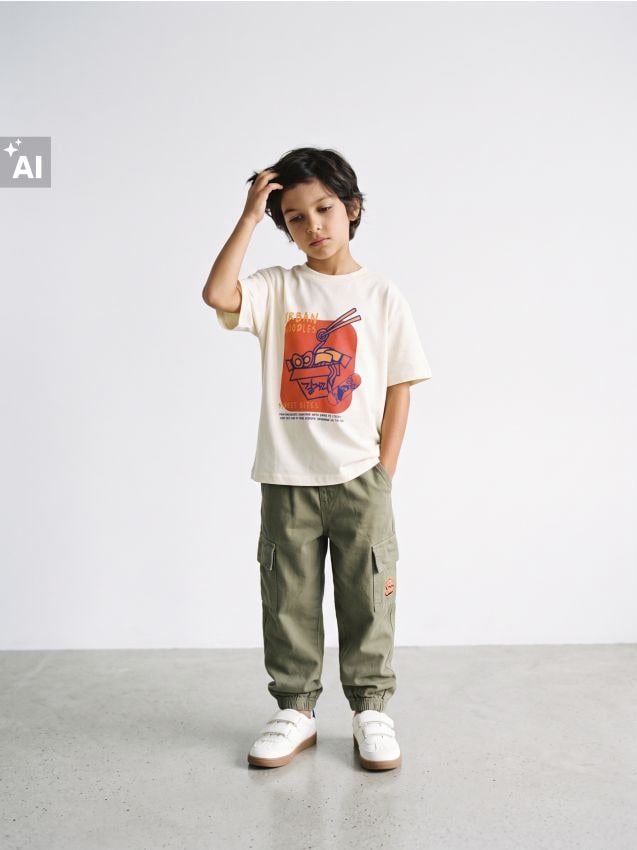 Sinsay - Pantaloni de blugi jogger - albastru