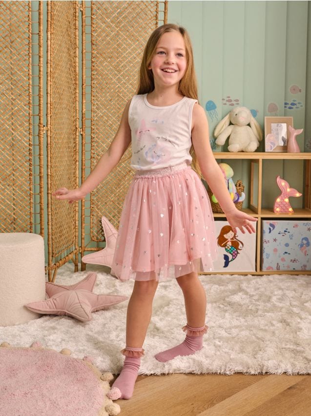 新品♡ bonjour skirt dress ＆scarf 8Y♡ THE SUZY SKIRT | Favorite Daughter