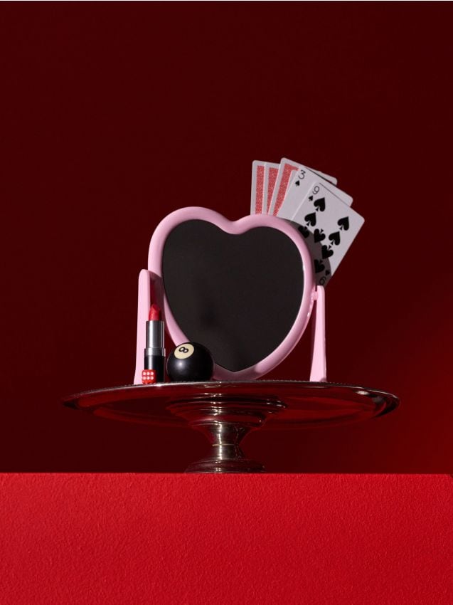 Sinsay - Zrkadlo v tvare srdca - pastelová ružová