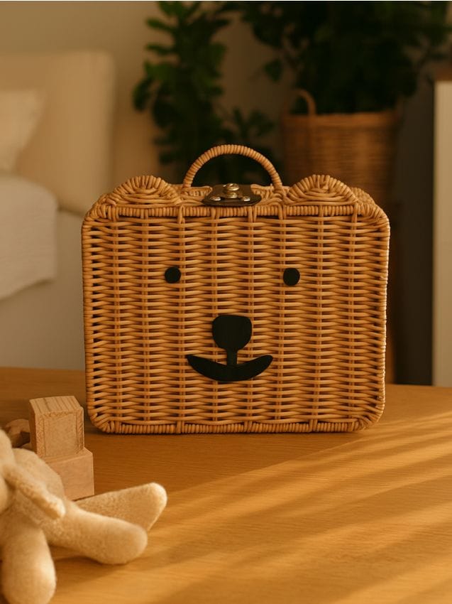 Sinsay - Cutie de depozitare cu motiv de ursuleț - bej