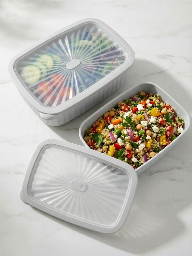 Sinsay - Recipiente pentru alimente cu capac 2 pack - gri deschis