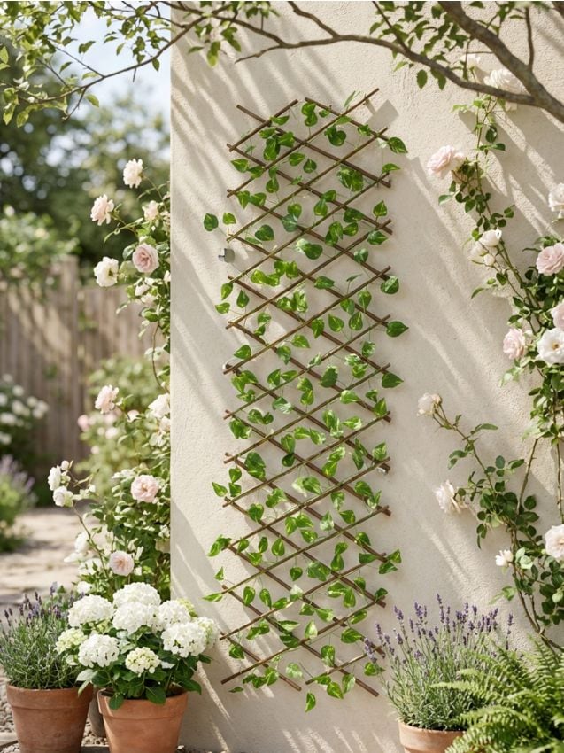 Sinsay - Grilaj decorativ de grădină cu plantă - verde-maroniu