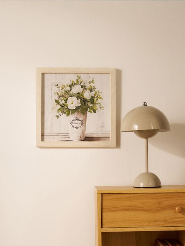 Sinsay - Tablou de perete cu motiv floral - crem