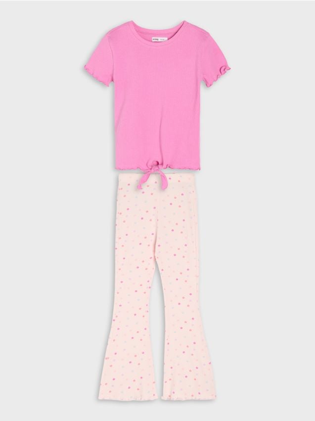 Sinsay - Set de tricou cu mânecă scurtă și pantaloni - multicolor