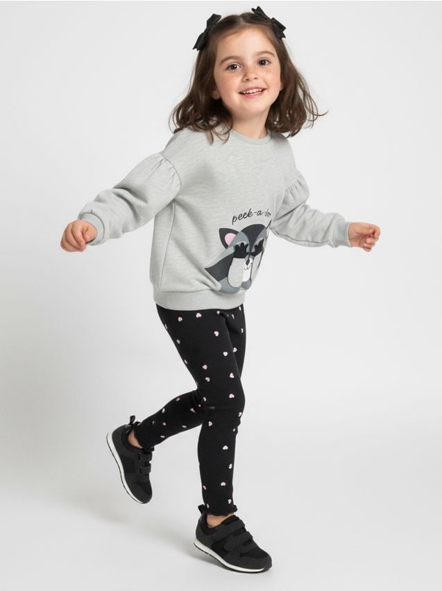 Sinsay - Súprava s potlačou medvedíka čistotného a 3D labkami - viacfarebná