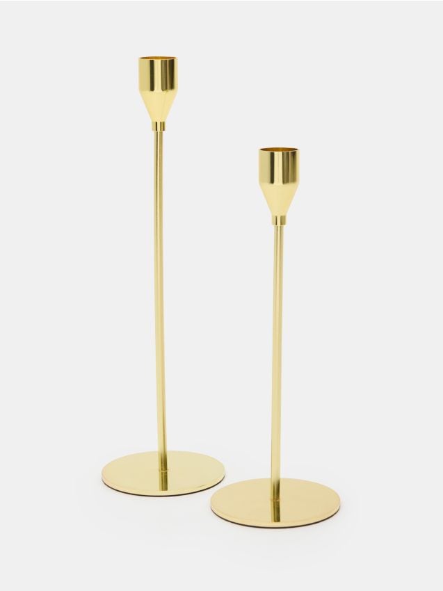 Sinsay - Set de sfeșnice metalice, 2 bucăți - auriu