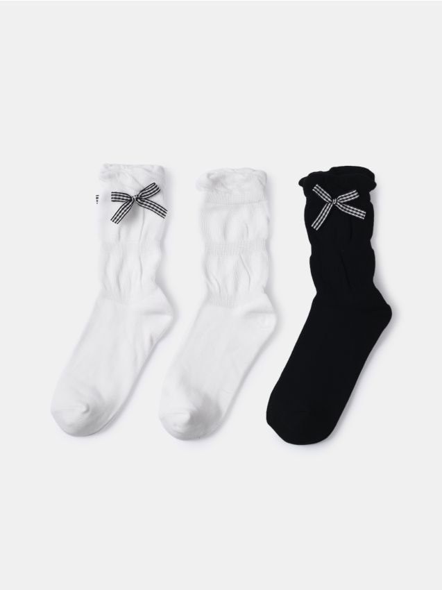 Sinsay - Set de șosete cu fundiță 3 pack - multicolor