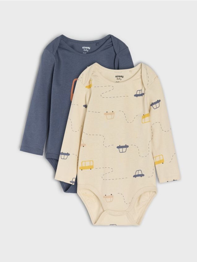 Sinsay - Súprava 2 bavlnených body - indigová