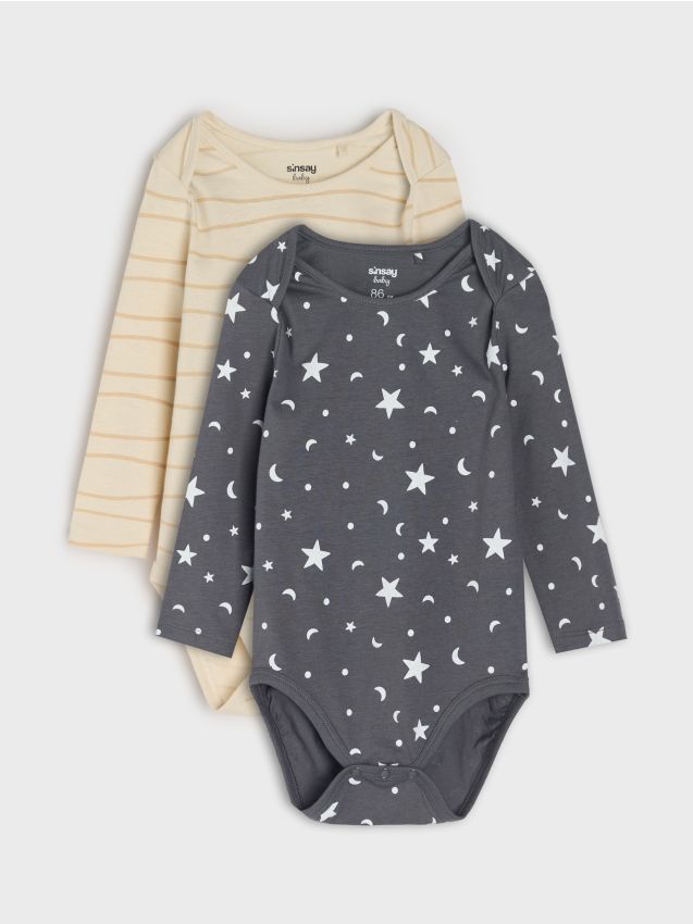 Sinsay - Súprava 2 bavlnených body - telová