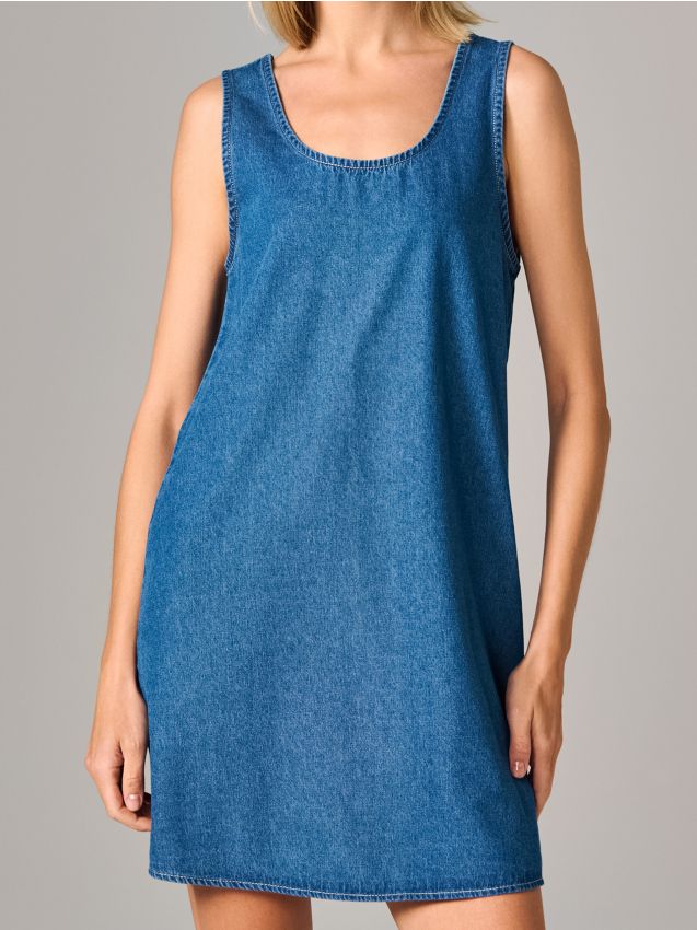 Sinsay - Rochie din denim - albastru