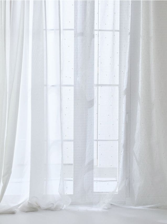Sinsay - Záclona s dekoratívnymi perlami - biela