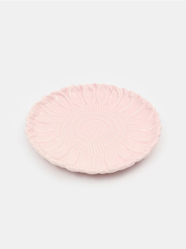 Sinsay - Farfurie cu motiv floral - roz-pastel