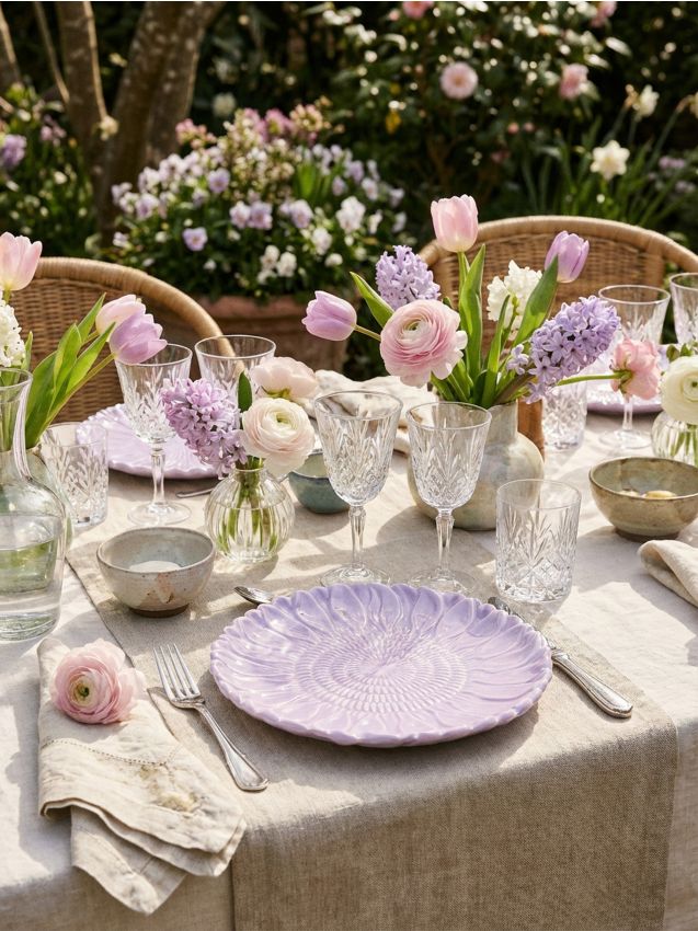 Sinsay - Farfurie cu motiv floral - lavand