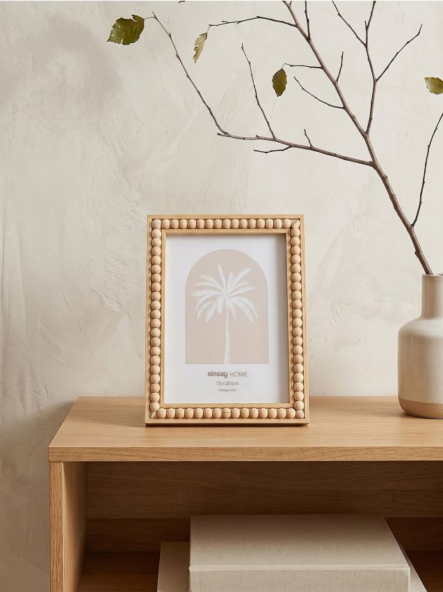 Sinsay - Ramă foto cu mărgele decorative - bej