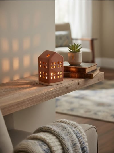 Świecznik świąteczny w kształcie domku