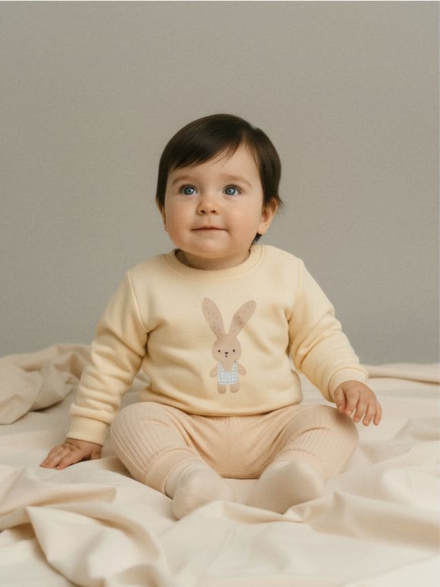 Sinsay - Hanorac cu guler rotund - nude