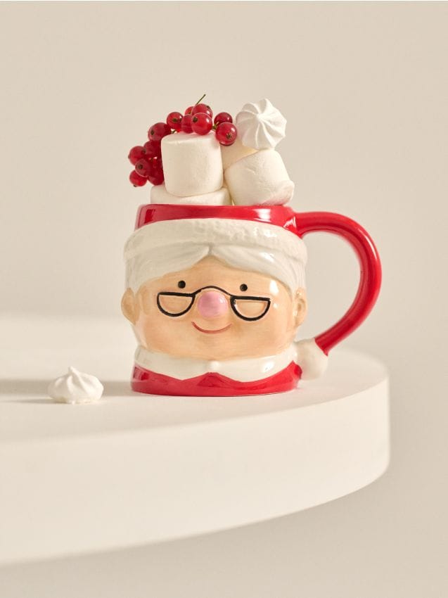 Sinsay - Hrnček s vianočným motívom pani Clausovej - viacfarebná