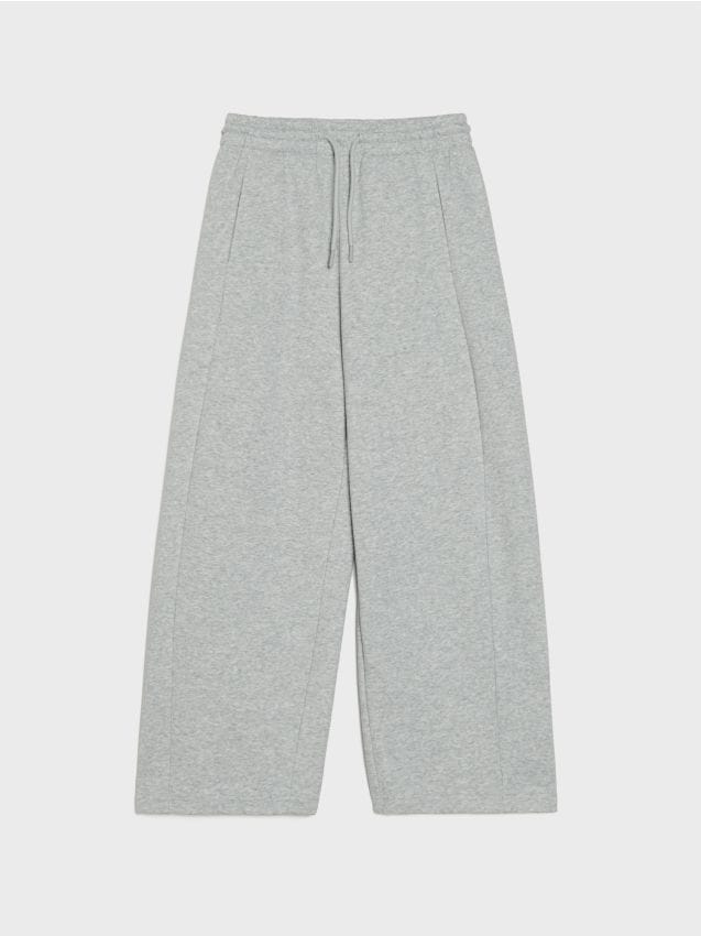 Sinsay - Pantaloni de trening cu crac larg - gri deschis