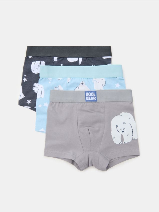 Sinsay - Boxeri din bumbac cu imprimeu 3 pack - multicolor