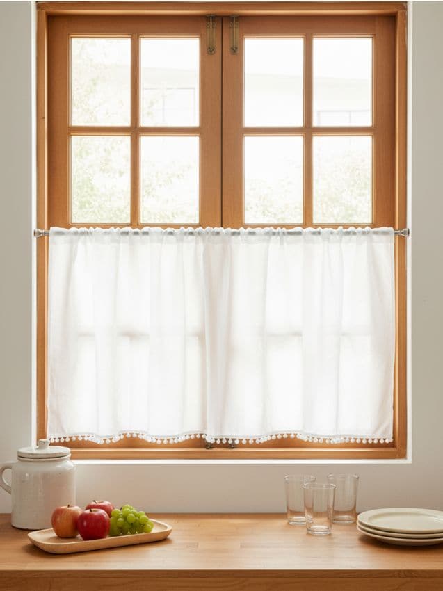 Sinsay - Perdele cu finisaj decorativ – set 2 buc. - alb