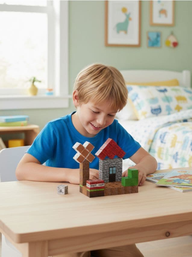 Sinsay - Set de blocuri magnetice de construcție - albastru-pal