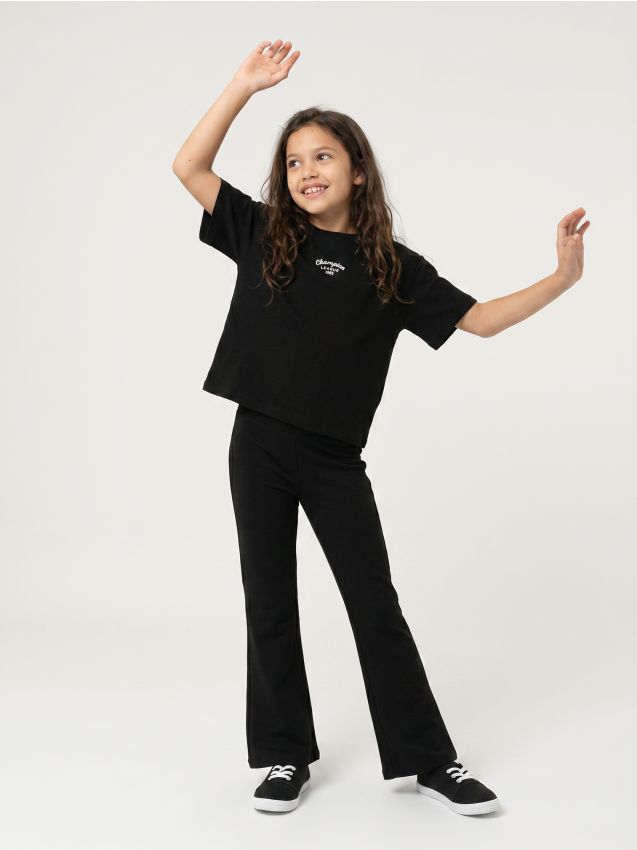 Sinsay - Set: tricou și pantaloni cu viscoză - negru