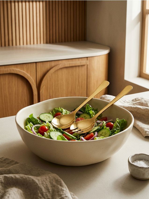 Sinsay - Set de tacâmuri pentru salată - auriu
