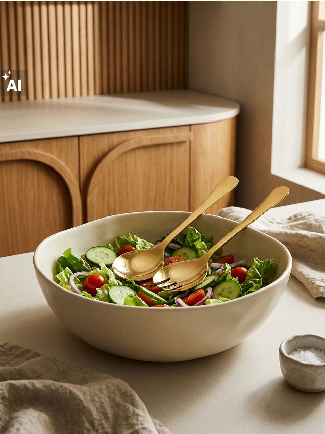 Sinsay - Set de tacâmuri pentru salată - auriu