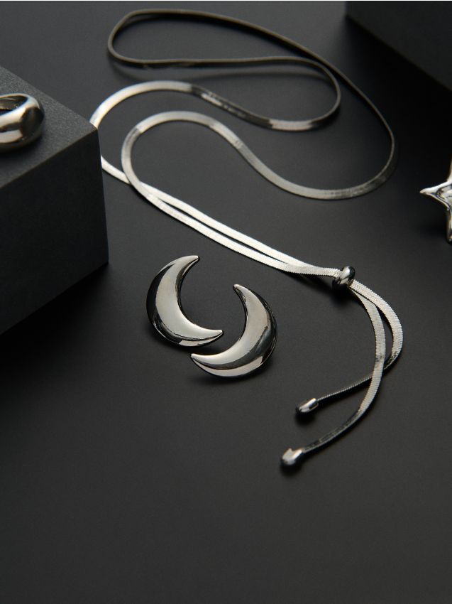 Sinsay - Colier tip lariat - argintiu