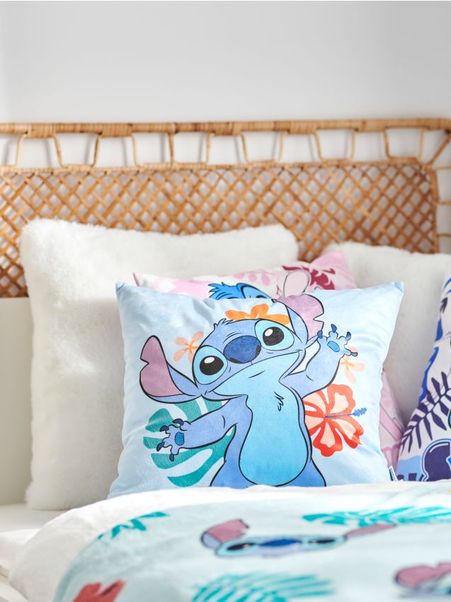 Sinsay - Obliečka na vankúš Stitch - svetlomodrá