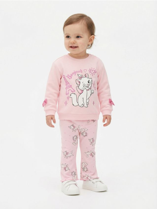 Sinsay - Hanorac crewneck Marie - roz-pastel