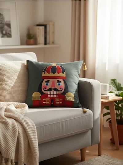 Декоративна възглавница с коледен мотив