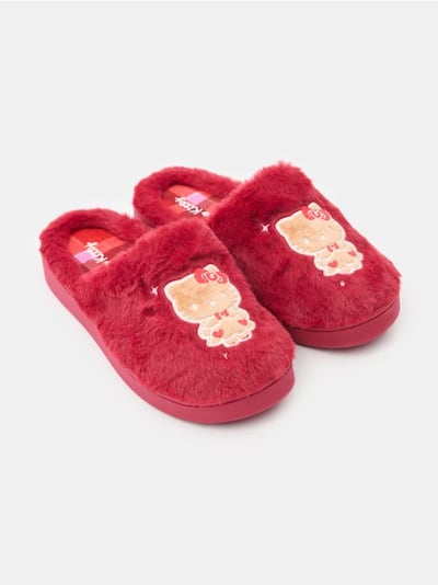 Капці зі штучним хутром і вишивкою Hello Kitty