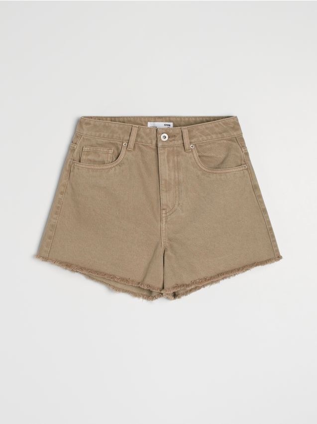 Shorts aus Denim im High-Waist-Fit - SINSAY