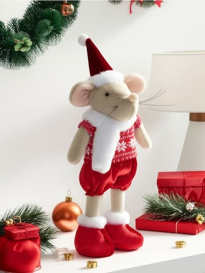 Vánoční stojící dekorace ve tvaru myši