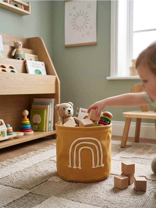 Sinsay - Coș pentru depozitare, cu imprimeu - portocaliu