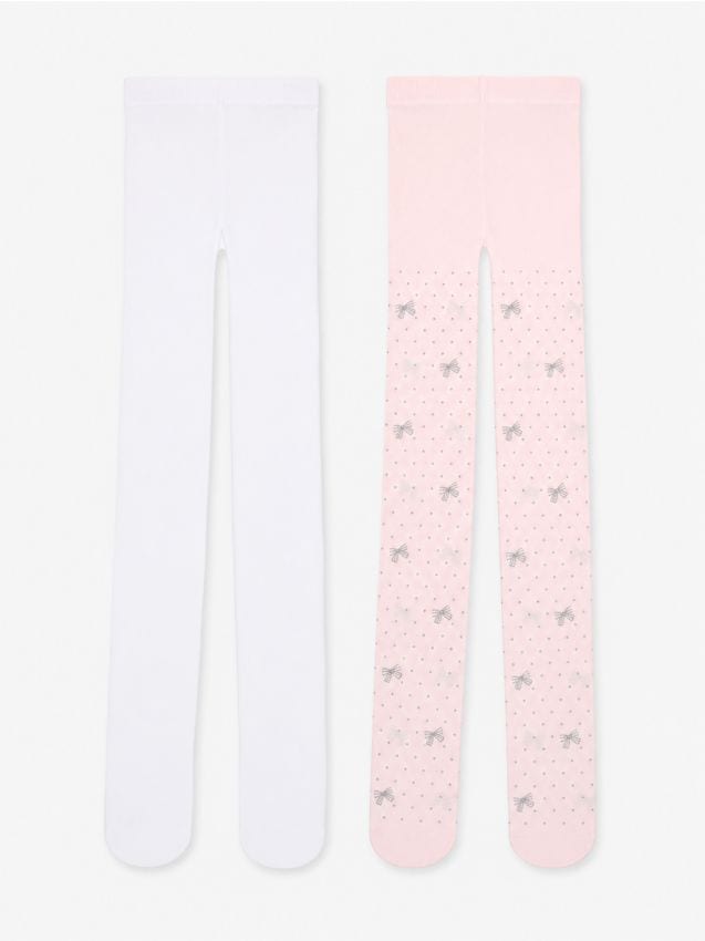 Sinsay - Pachet de 2 perechi de dresuri cu motiv de fundițe - multicolor