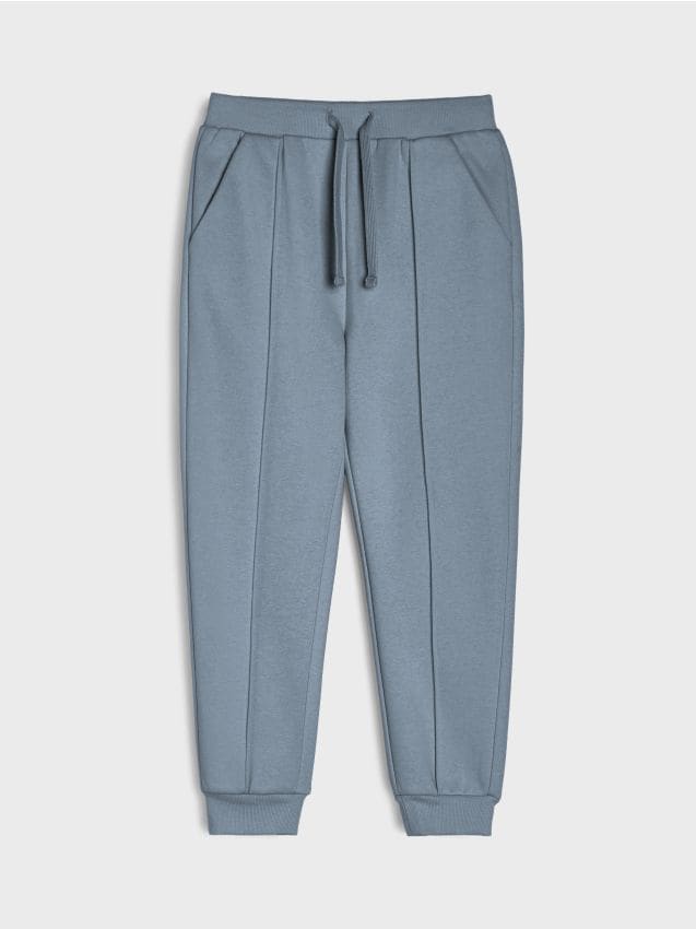 Sinsay - Spodnie jogger z przeszyciami - mid blue