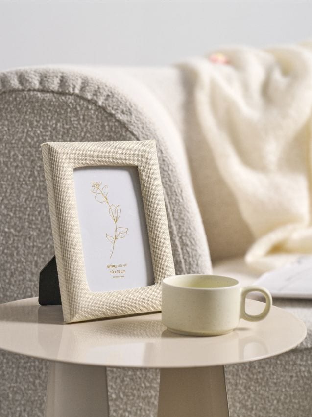 Sinsay - Ramă foto cu finisaj textil - bej