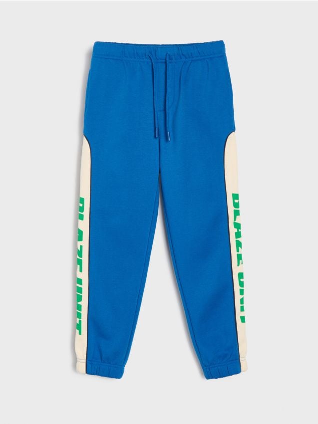 Sinsay - Spodnie dresowe loose - niebieski