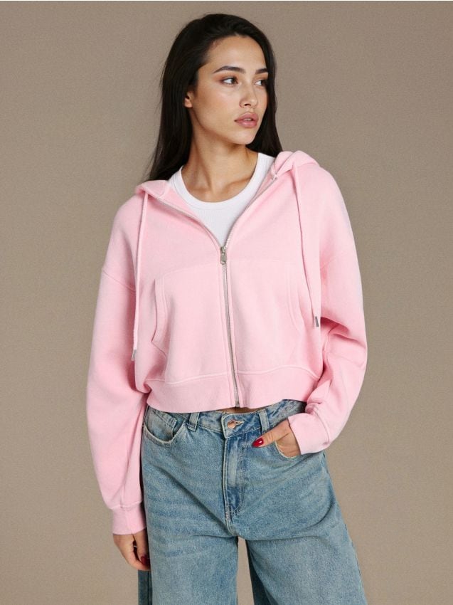 Sinsay - Zipsová mikina s potlačou na chrbte - iné