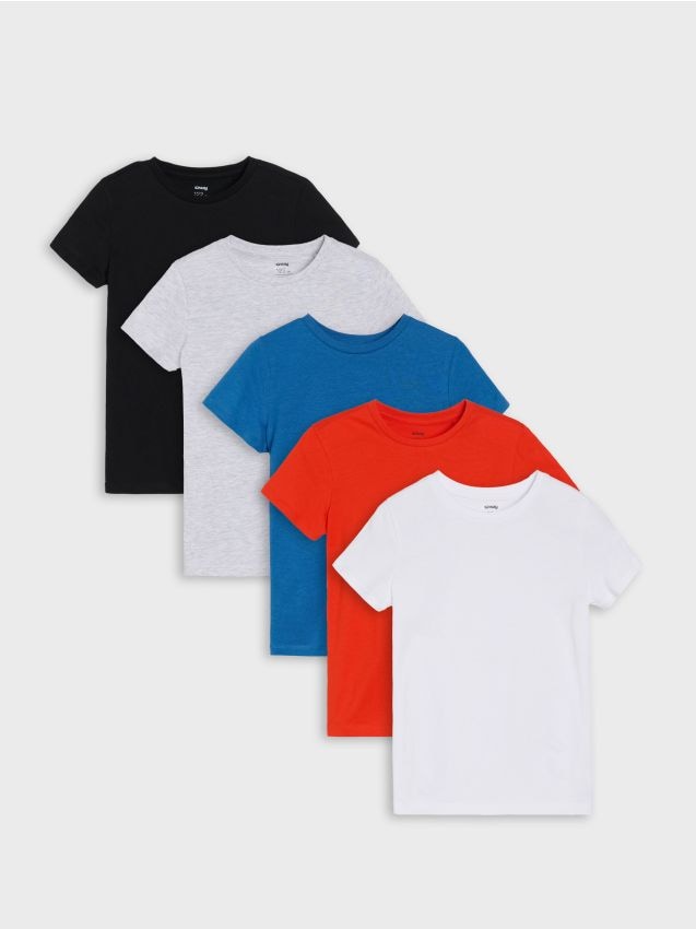 Sinsay - Set de 5 tricouri - gri deschis