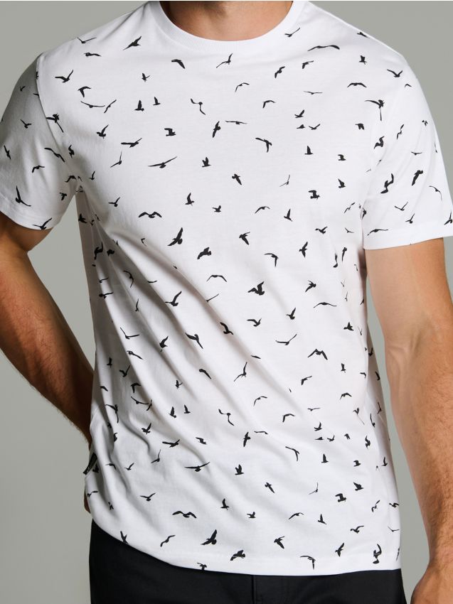 Sinsay - Tricou cu mânecă scurtă - alb