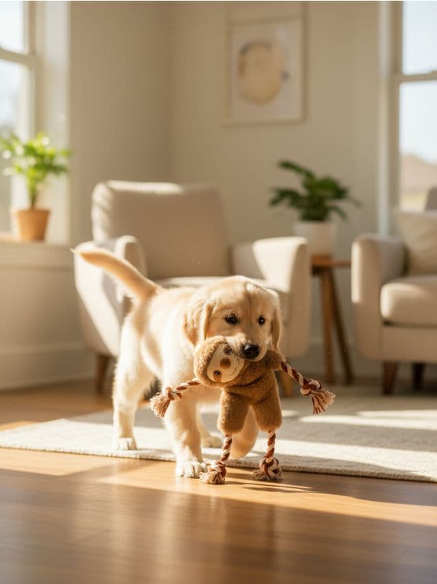 Sinsay - Jucărie plușată pentru câini cu pârâitor și folie foșnitoare - maro