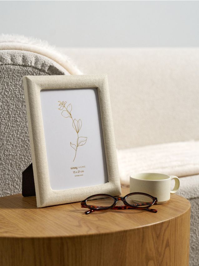 Sinsay - Ramă foto cu finisaj textil - bej